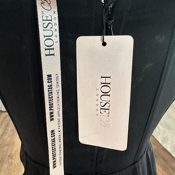 House of CB SEXY CORSET BLACK MESH STRAPLESS COCKTAIL LBD TUBE DRESS MEDIUM - Picture 11 of 11